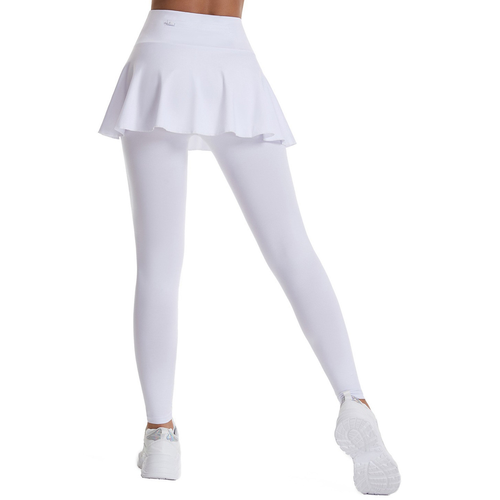 thumbnail image 5 of Falda deportiva plisada de color liso para mujer, cintura alta, que realza las caderas, falda pantalón para bádminton, 5 of 6
